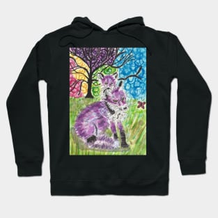 Purple fox art Hoodie